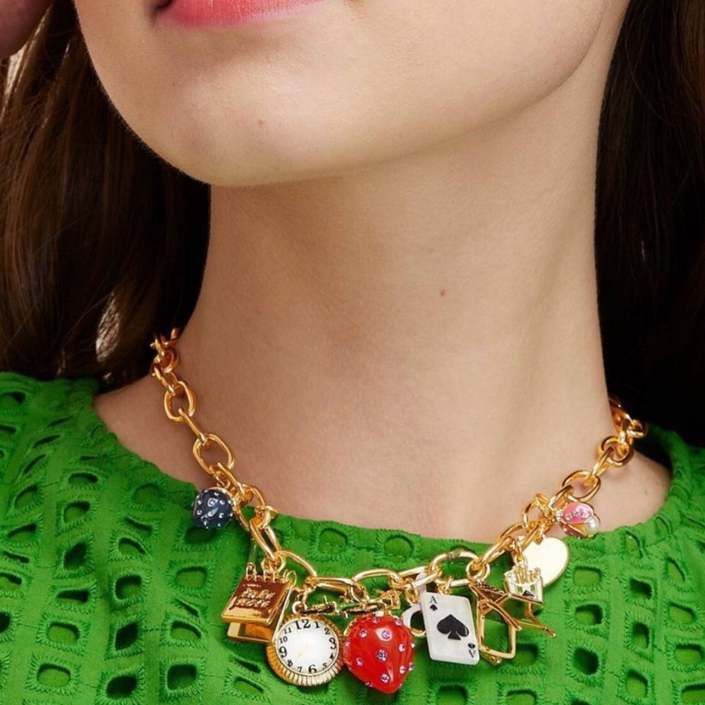 🎉😍 *NWT* KATE SPADE X TARGET COLLAB GOLD CHARM NECKLACE!!!🤩🎊